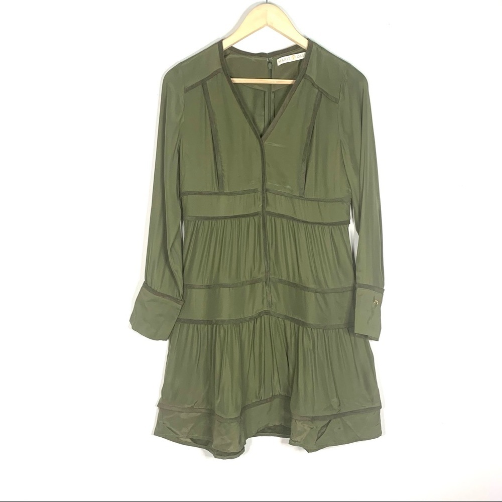 Marie Oliver | Long Sleeve Silk Dress